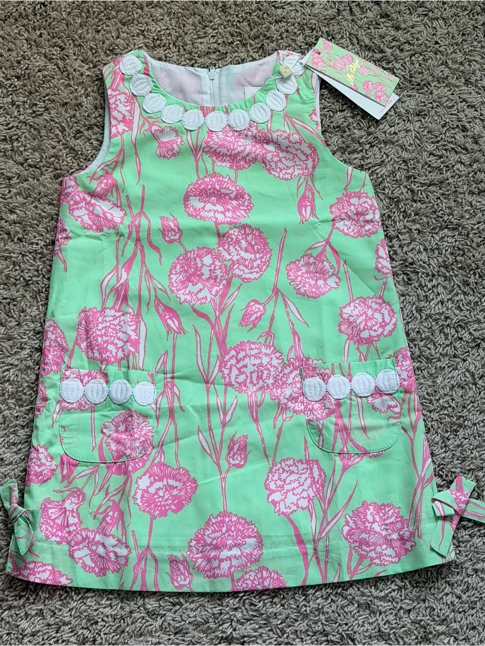 NWT Lilly Pulitzer Girls Shift Dress “Pistachio Macaron”